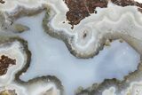 Polished Banded Agate Nodule Half - Wiley's Well, California #373389-1